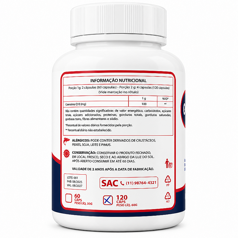 COENZIMA Q10 120 CAPS 500Mg Nativ