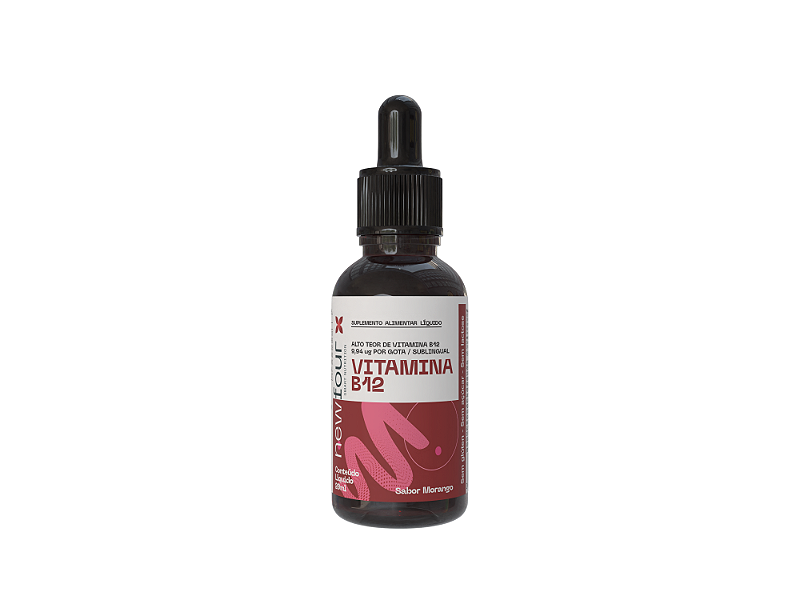 Vitamina B12 Metilcobalamina Sublingual 20 Ml 9 Mcg Morango