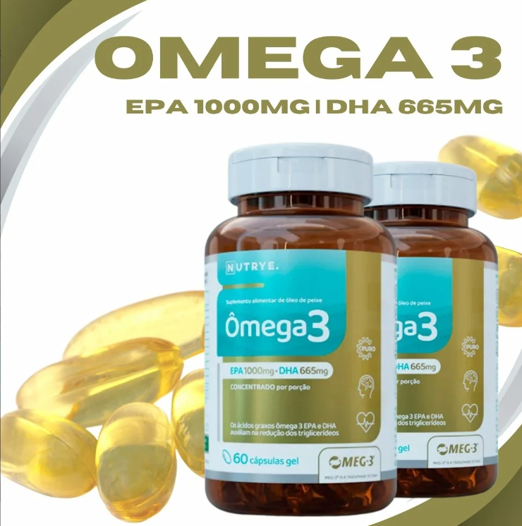 Omega 3 Oleo de Peixe Epa 1000 Mg Dha 665 60 Cápsulas Meg 3