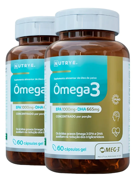 Omega 3 Oleo de Peixe Epa 1000 Mg Dha 665 60 Cápsulas Meg 3