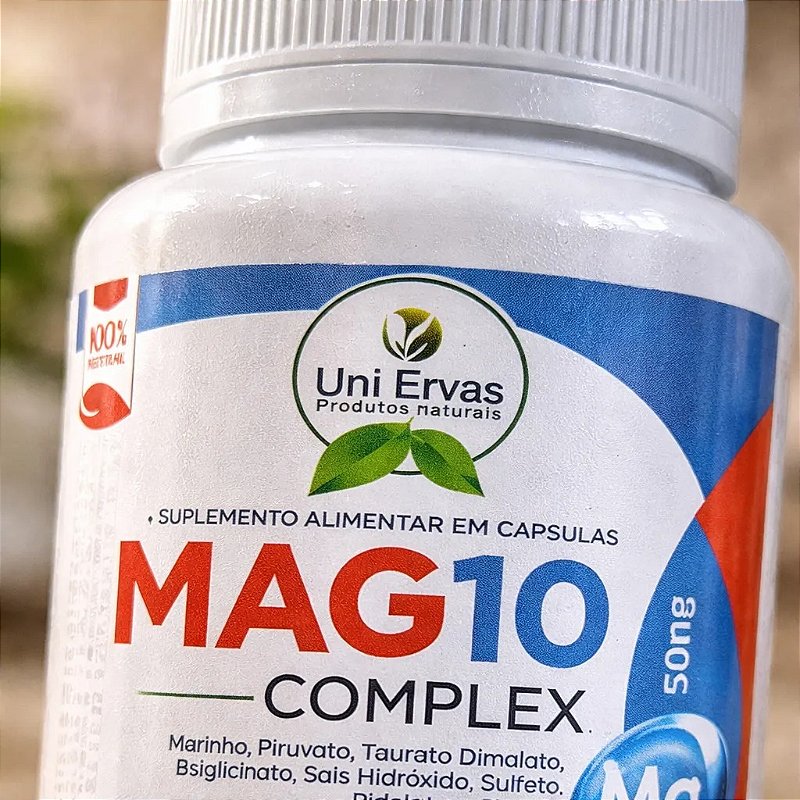 Mag10 Complex 500mg 120 Capsulas Uniervas - Premium Sem Sabor