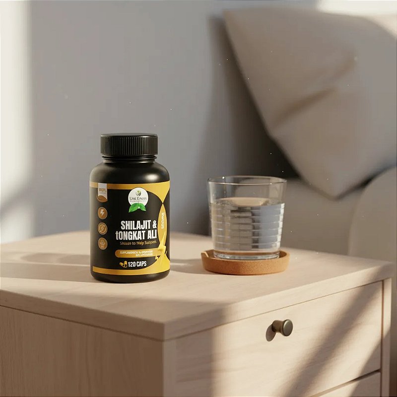 Shilajit & Tongkat Ali 500mg 120 Capsulas Uniervas Sem Sabor
