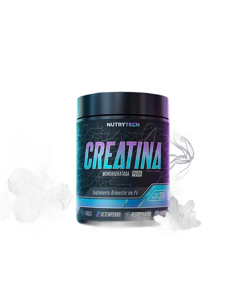 Creatina Pura Monohidratada Nutrytech Em Pó 300g Para Treino Sem Sabor