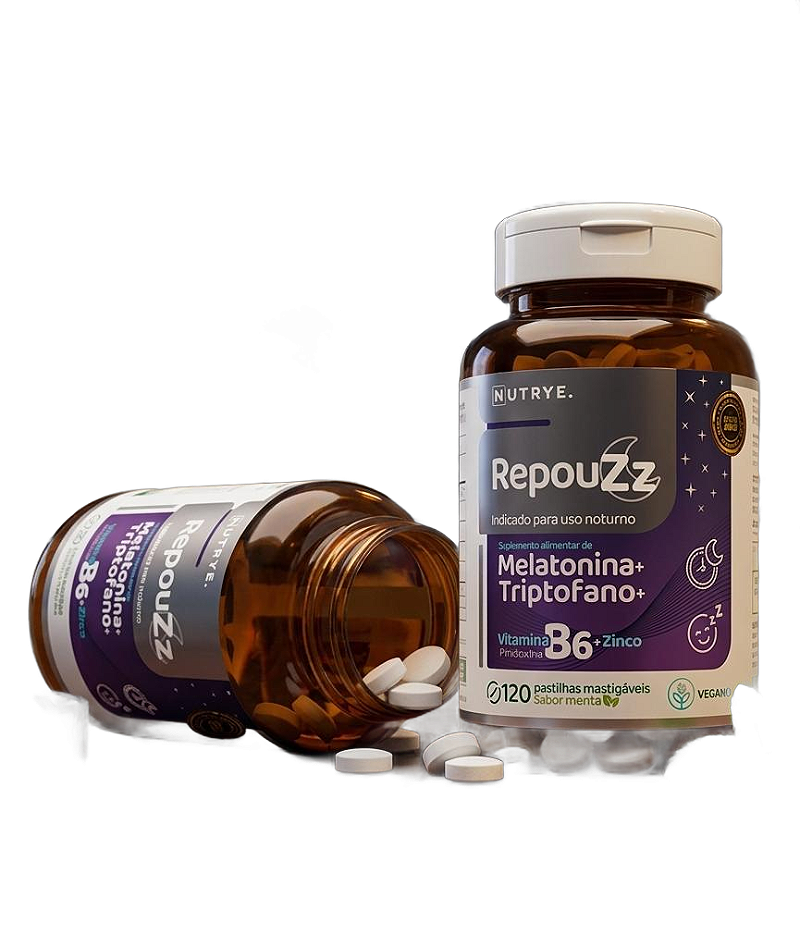 Repouzz Melatonina Triptofano Vitamina B6 Zinco 120 Comprimidos