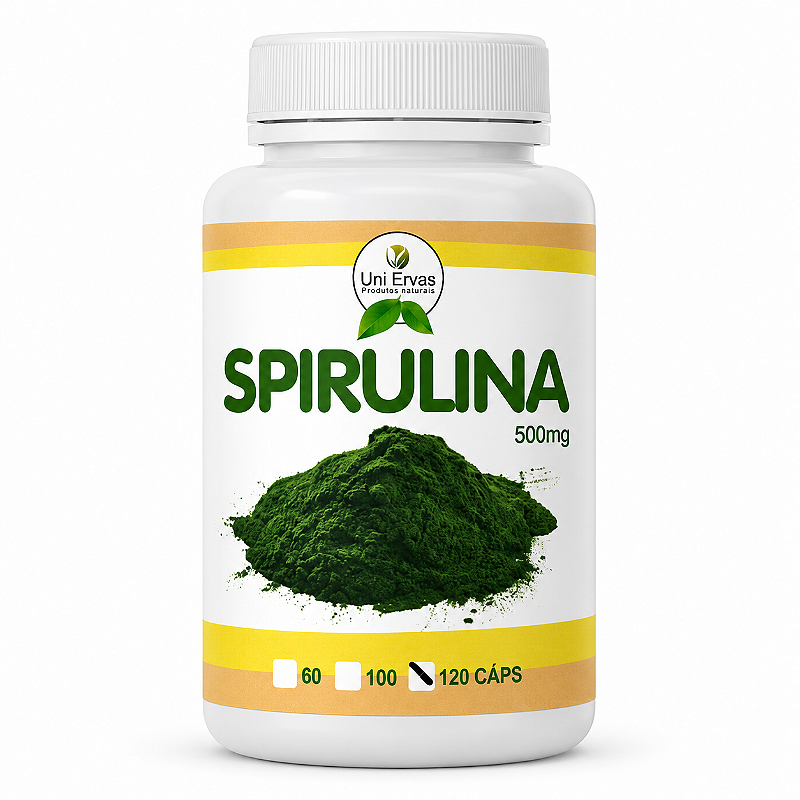 Spirulina 500mg 120 Cápsulas