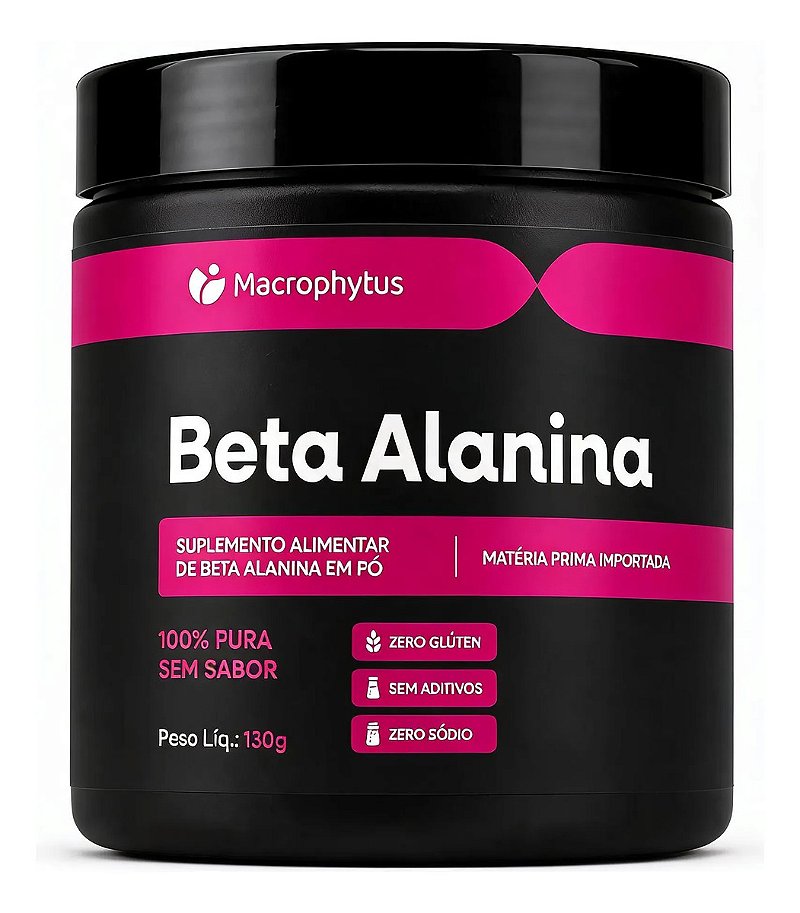 Beta Alanina Sem Sabor 100% Pura 130g Sem Sabor