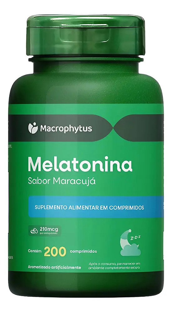Melatonina - Matéria Prima - Extra Forte - 200 Cáps Maracujá Maracujá