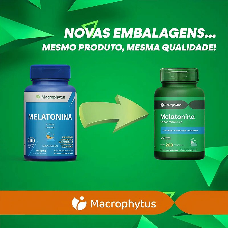 Melatonina - Matéria Prima - Extra Forte - 200 Cáps Maracujá Maracujá