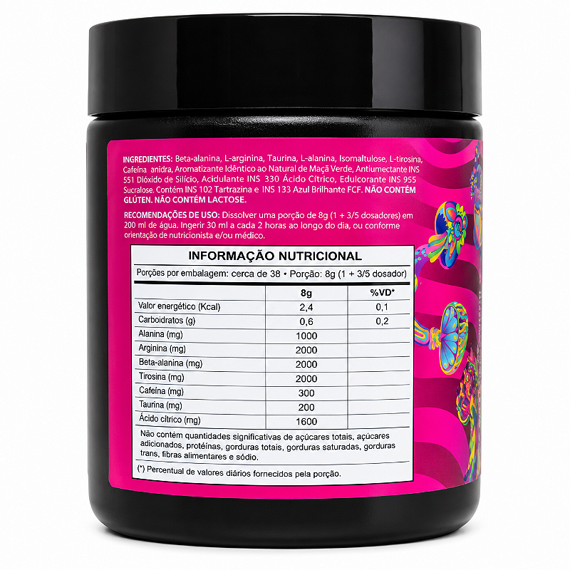 Pré-treino Mushbolic 300g Sabor Maça Verde