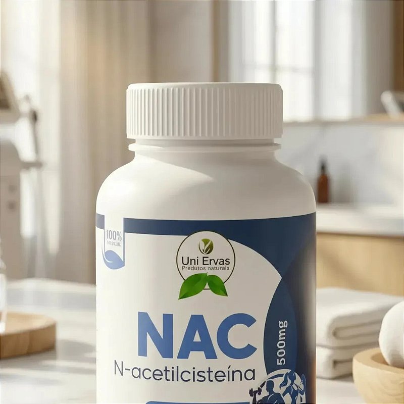N-acetilcisteína Nac 500 Mg 120 Cápsulas Sem Sabor Sem Sabor