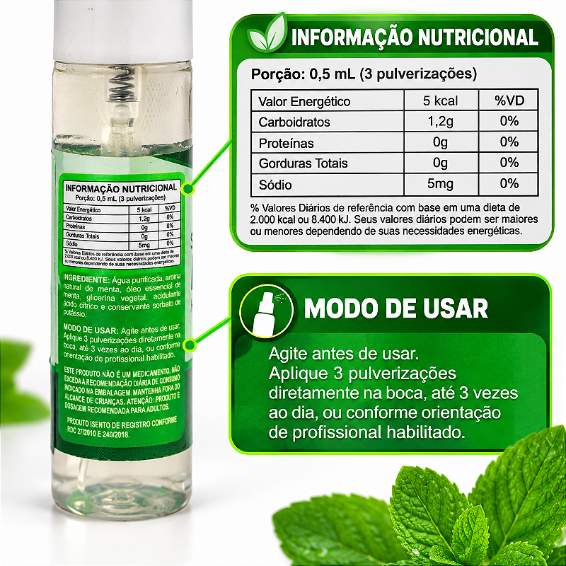 Spray de Menta Hálito Refrescante 30ml
