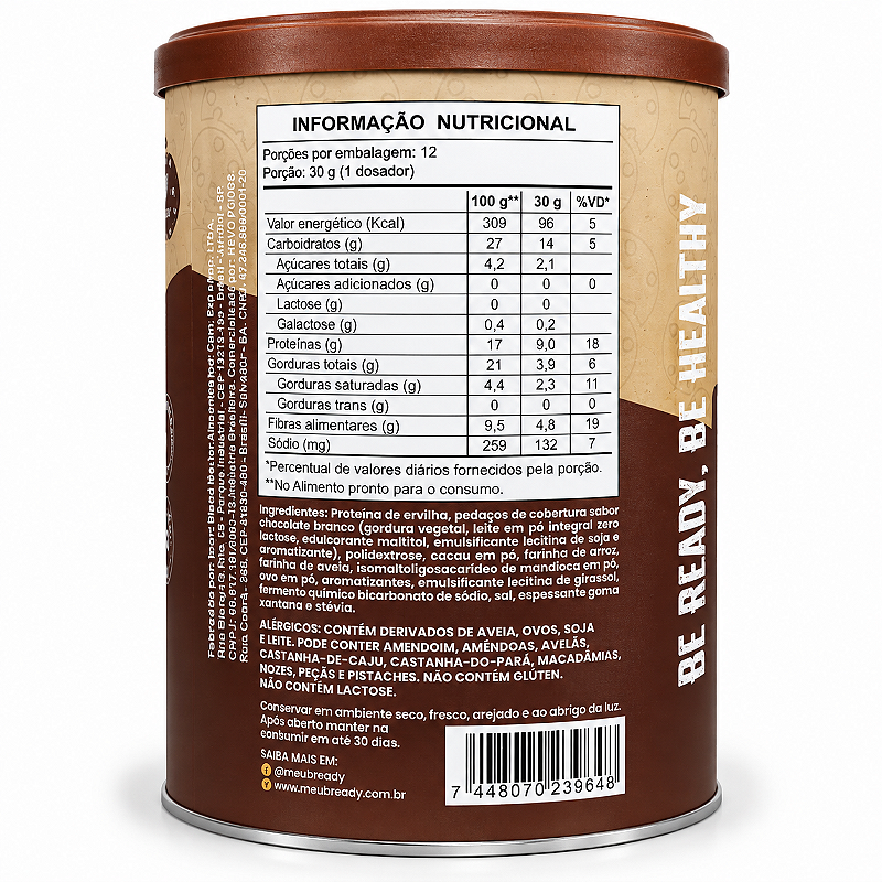 Bready Cookie Triple Chocolate - 9g Proteína - 24 Cookies