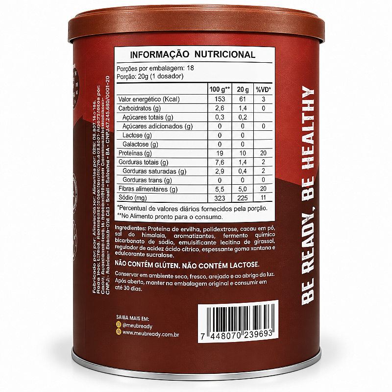 Bready Cupcake Chocolate - 17g Proteina 5g Fibra - 18 Doses
