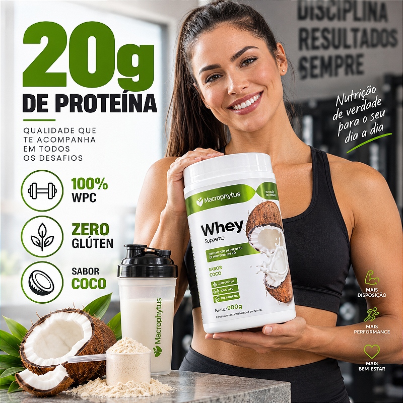 Whey Protein Supreme 900g Sabor Coco
