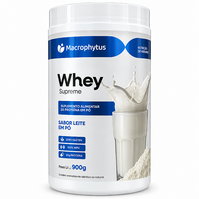 Whey Protein Supreme 900g Sabor Leite me Pó