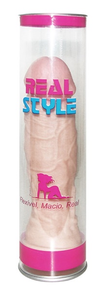 REAL PETER CHARMOSO STYLE - PÊNIS REALÍSTICO COM VIBRADOR IDEAL PARA PRESENTE 20X4CM - COR BEGE