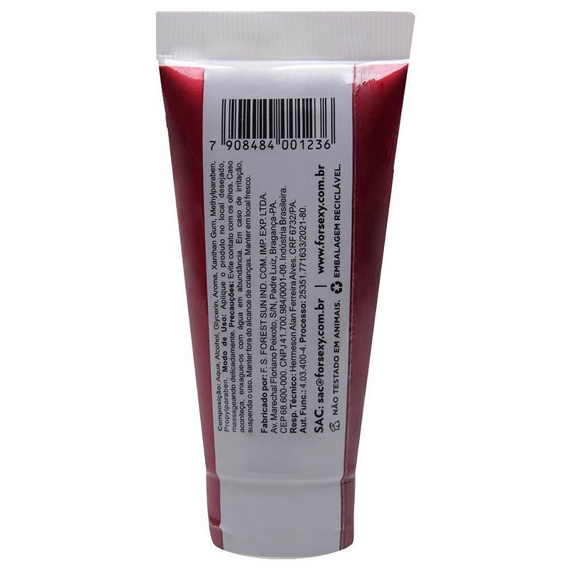 FORSEXY SUPREME! - LUBRIFICANTE PARA SEXO ANAL E VAGINAL - MORANGO - 60ML