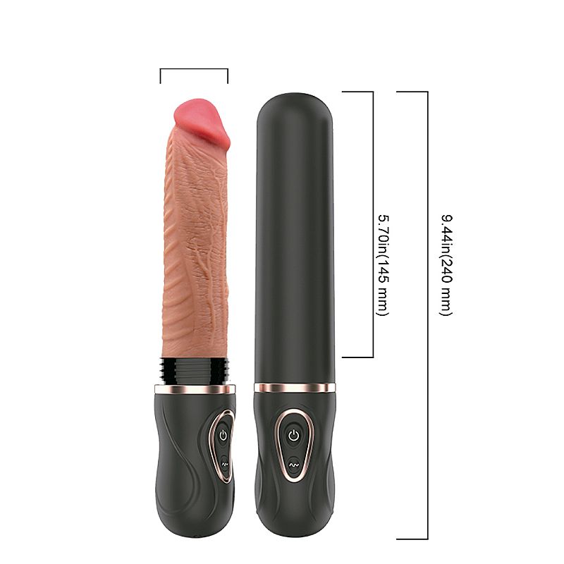 LOVETI TELESCOPIC DILDO - PÊNIS REALÍSTICO RECARREGÁVEL TELESCÓPIO DO AMOR VAI E VEM COM AUTO AQUECIMENTO