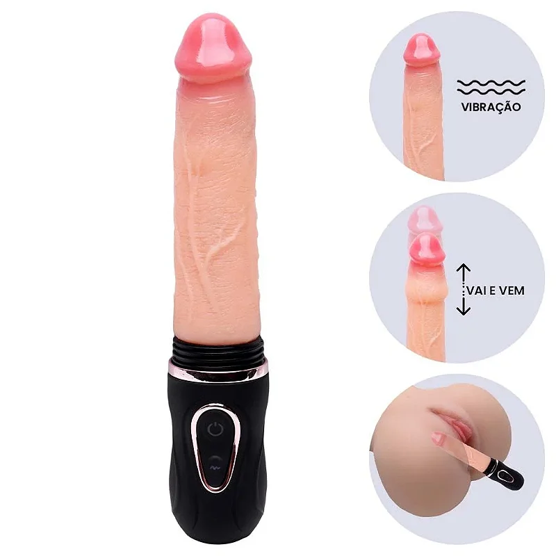 LOVETI TELESCOPIC DILDO - PÊNIS REALÍSTICO RECARREGÁVEL TELESCÓPIO DO AMOR VAI E VEM COM AUTO AQUECIMENTO