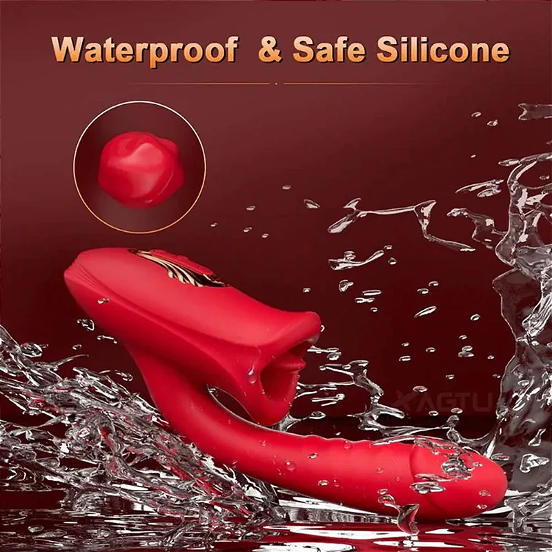 Mouth Shaped Lip Biting Vibrator With G Spot Vibrator - Vibrador recarregável em formato de boca com estimulador de ponto G