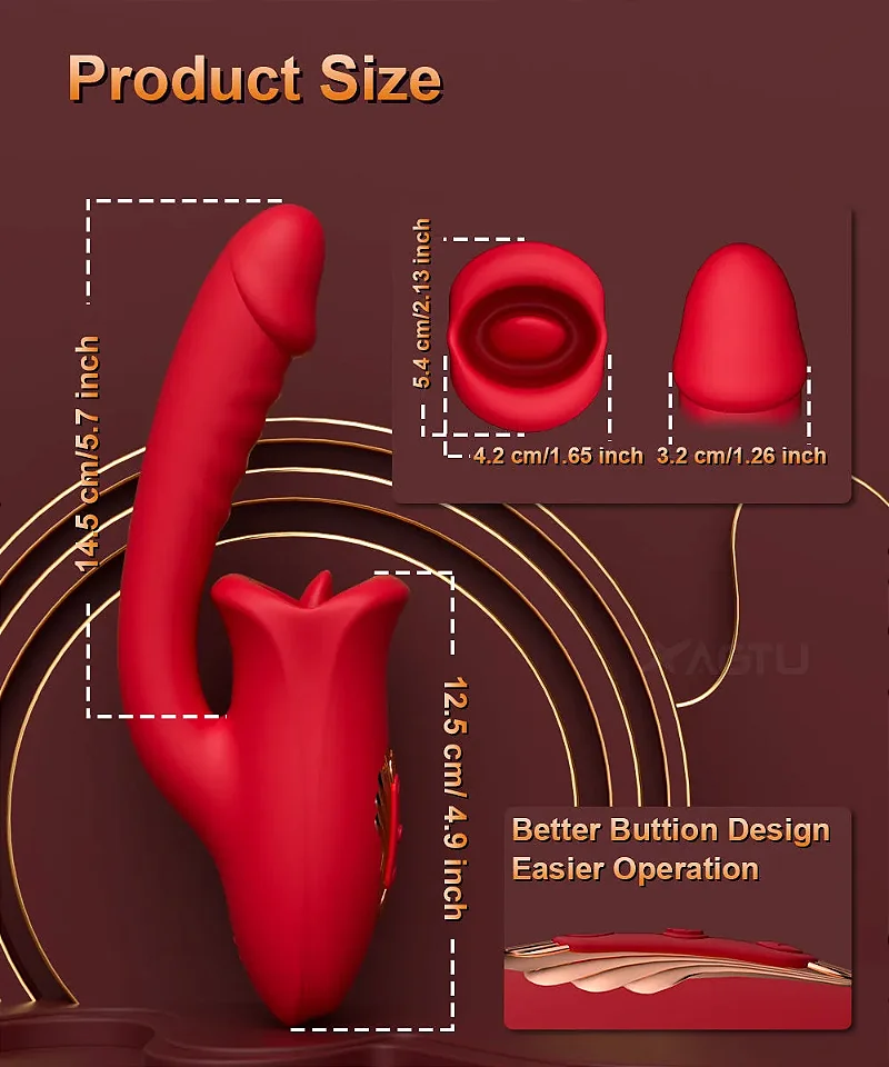 Mouth Shaped Lip Biting Vibrator With G Spot Vibrator - Vibrador recarregável em formato de boca com estimulador de ponto G
