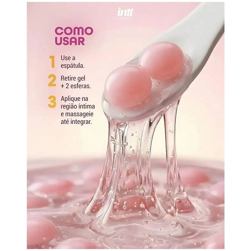 Intt Bubble Vibes - Gel 3 Em 1 Desliza Vibra Aquece - aroma chiclete - 120G
