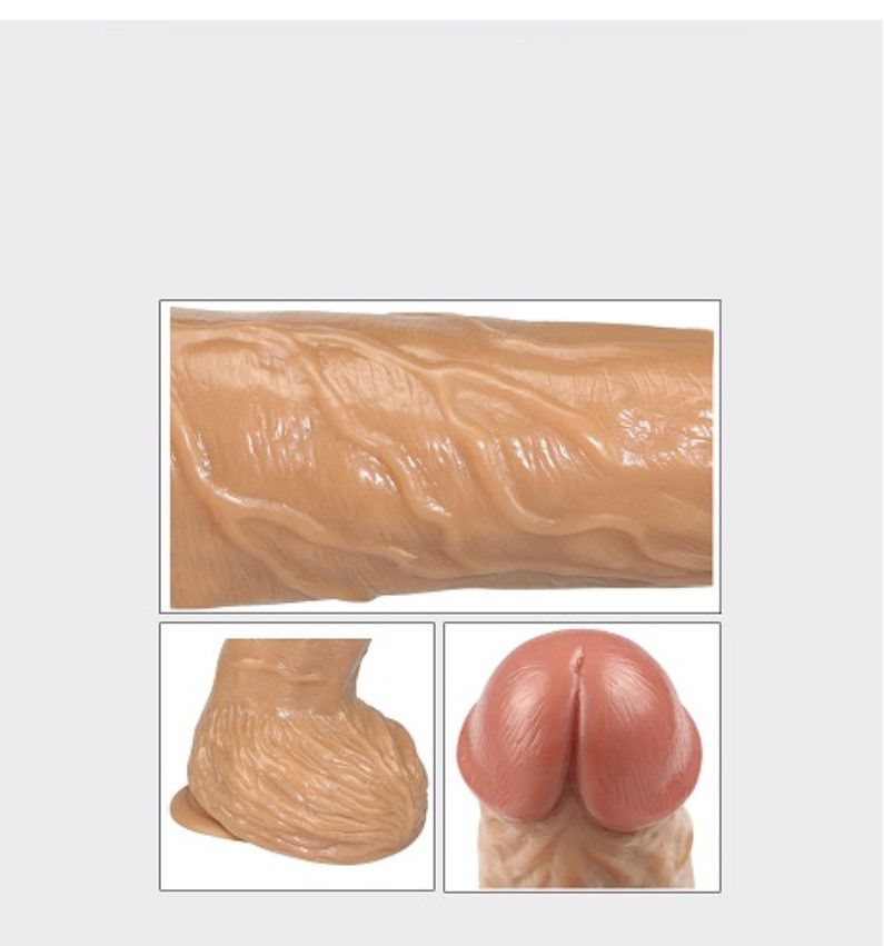LOVETOY REAL EXTREME EXTRA GIRTH - PRÓTESE REALÍSTICA COM GLANDE DEFINIDA, VEIAS SALIENTES, ESCROTO, VENTOSA E 3 VELOCIDADES - 22 X 4,2 CM