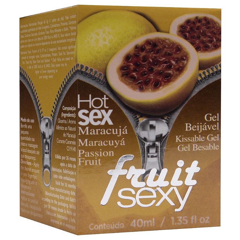 INTT FRUIT - GEL SEXO ORAL COMESTÍVEL COM FUNÇÃO DE AQUECER AROMA MARACUJÁ