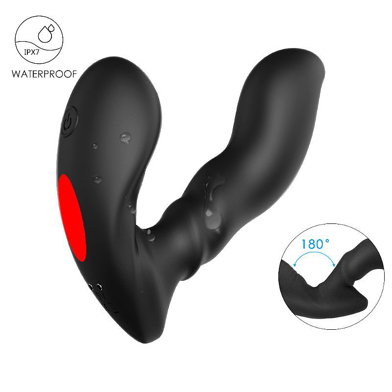S-Hande Optimus - massageador prostatico E PERÍNEO RECARREGÁVEL EM SILICONE COM 9 MODOS DE VIBRAÇÕES, CONTROLE REMOTO SEM FIO E IPX7 À PROVA DE ÁGUA - 12 X 3 CM
