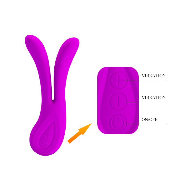 PRETTY LOVE ULYSSES - VIBRADOR RECARREGÁVEL COM DUAS PONTAS E 12 MODOS DE VIBRAÇÃO