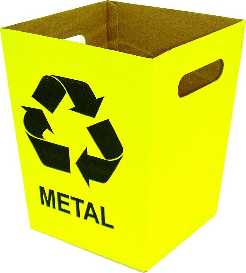 KIT DE 4 CESTOS DE LIXO APPS MIX (PAPELÃO) P/ RECICLÁVEIS