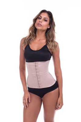 Cinta Modeladora Longa Nude Alta Compressão Não Dobra Biobela 1644