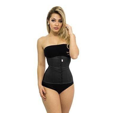 Cinta Modeladora Longa Preta com 8 Barbatanas Alta Compressão Biobela 1644