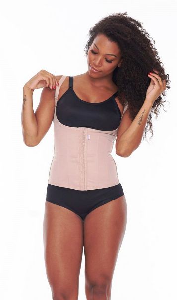 Corselet Modelador Nude Alta Compressão 8 Barbatanas Biobela 1646