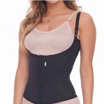 Corselet Modelador Preto Alta Compressão 8 Barbatanas Biobela 1646