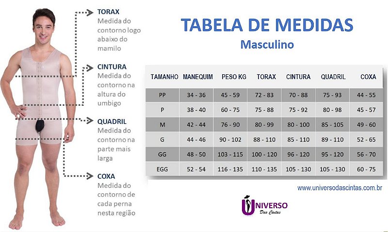 Macacão Pós-Cirúrgico Masculino Premium Perna Curta Biobela 16321