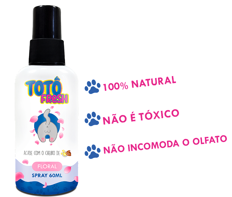 Totô Fresh 60ml - Neutralizador de Mau Cheiro (Floral)