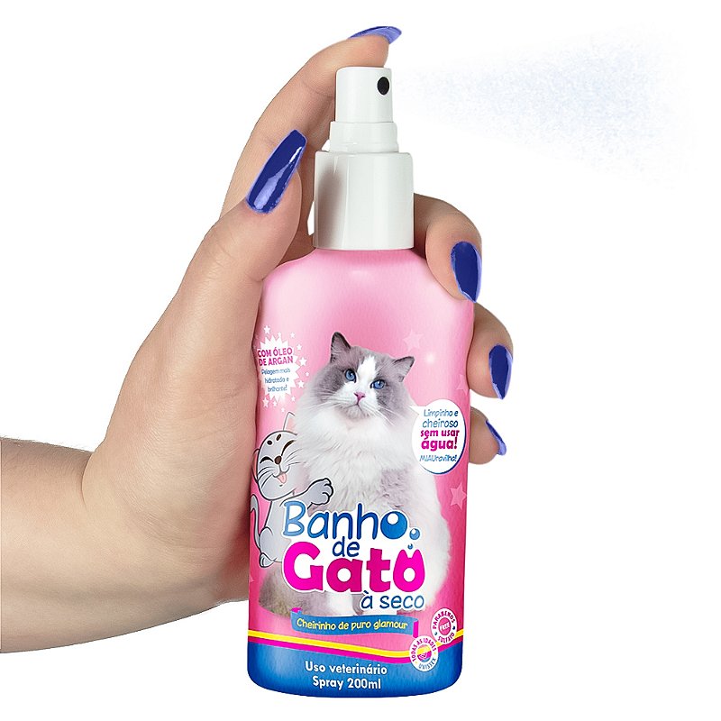 Banho de Gato a Seco 200 ml - Cheirinho de Puro Glamour