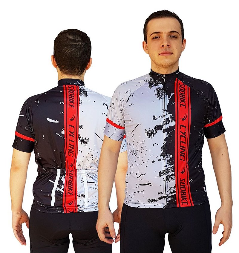 CAMISA CICLISMO MASCULINA SÓDBIKE, PROTEÇÃO SOLAR 20, ZIPER FULL