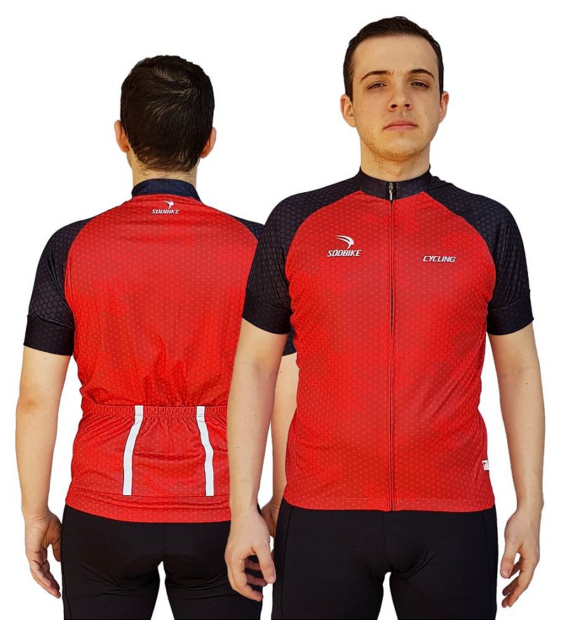 CAMISA CICLISMO MASCULINA SÓDBIKE, PROTEÇÃO SOLAR 20, ZIPER FULL