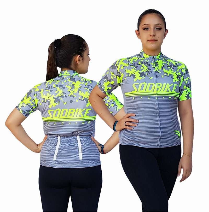 CAMISA CICLISMO FEMININA SÓDBIKE, PROTEÇÃO SOLAR 20, ZIPER FULL