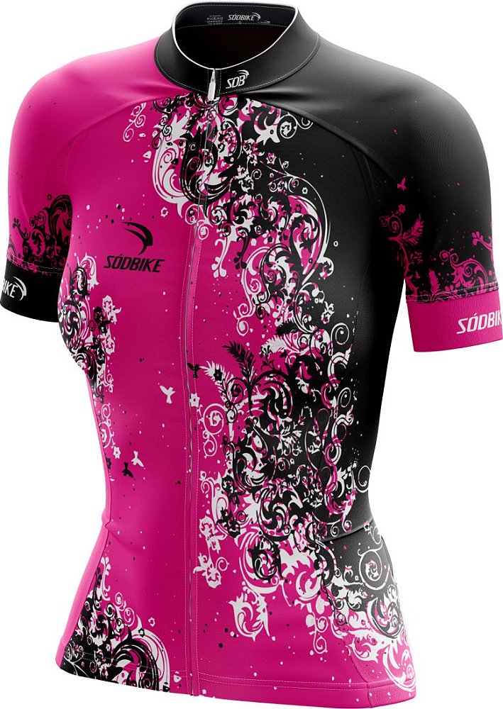 CAMISA CICLISMO FEMININA SÓDBIKE, PROTEÇÃO SOLAR 20, ZIPER FULL