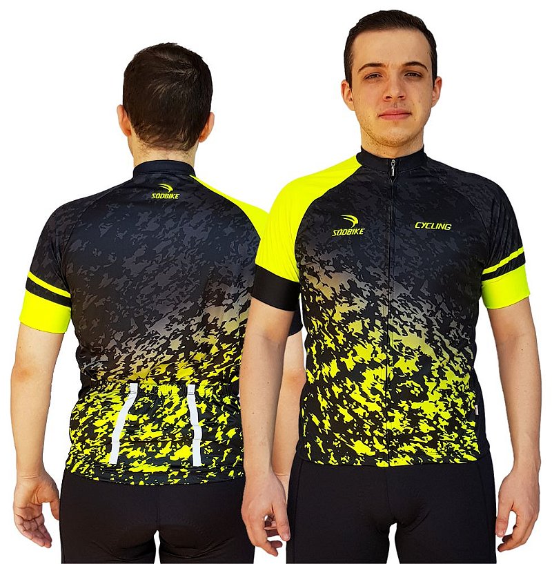 CAMISA CICLISMO MASCULINA SÓDBIKE, PROTEÇÃO SOLAR 20, ZIPER FULL