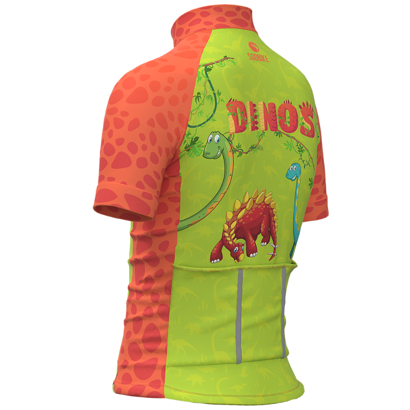 CAMISA CICLISMO INFANTIL SÓDBIKE, PROTEÇÃO SOLAR 20, ZIPER FULL, DINO