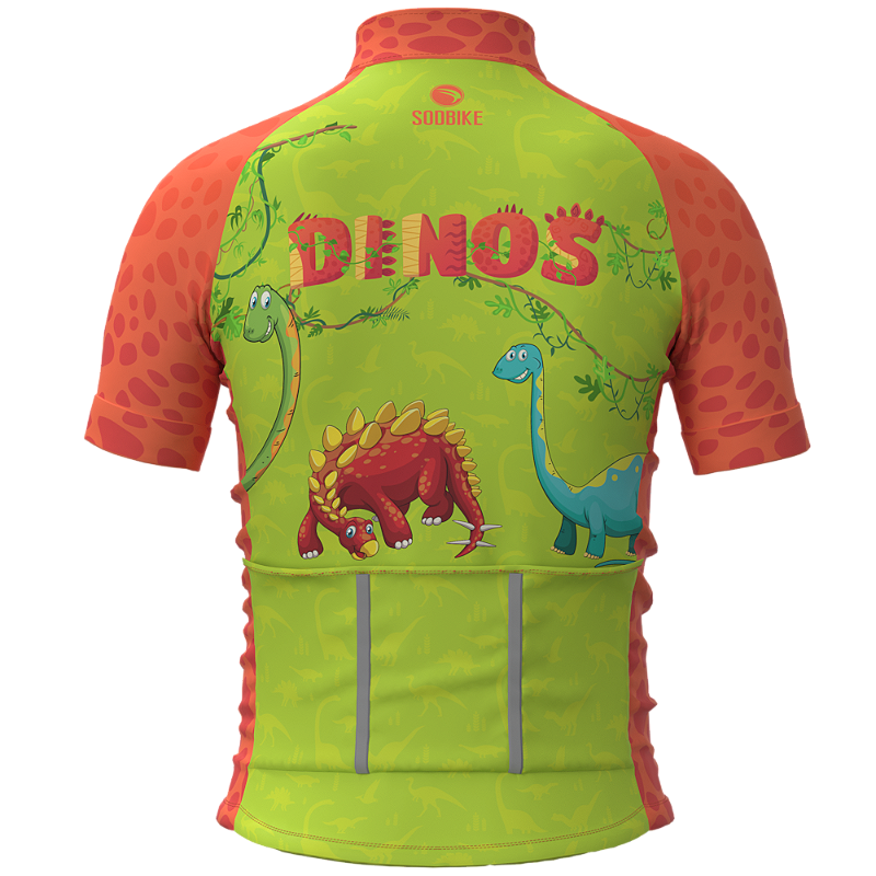 CAMISA CICLISMO INFANTIL SÓDBIKE, PROTEÇÃO SOLAR 20, ZIPER FULL, DINO