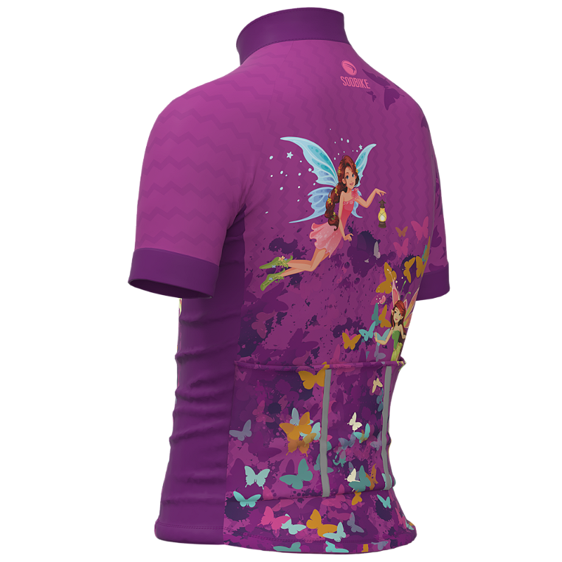 CAMISA CICLISMO INFANTIL SÓDBIKE, PROTEÇÃO SOLAR 20, ZIPER FULL, FADA