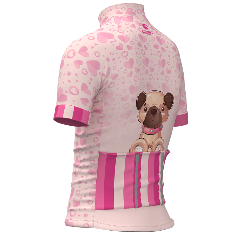CAMISA CICLISMO INFANTIL SÓDBIKE, PROTEÇÃO SOLAR 20, ZIPER FULL, CACHORRO