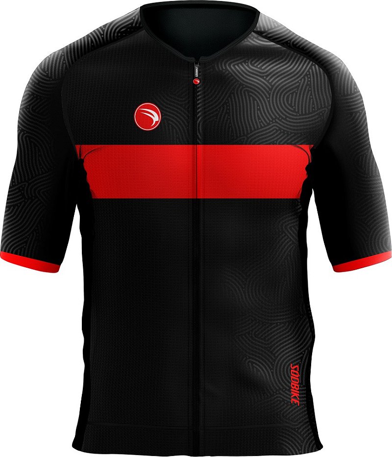 CAMISA CICLISMO UNISSEX ELITE SÓDBIKE, PROTEÇÃO SOLAR 50, ZIPER FULL