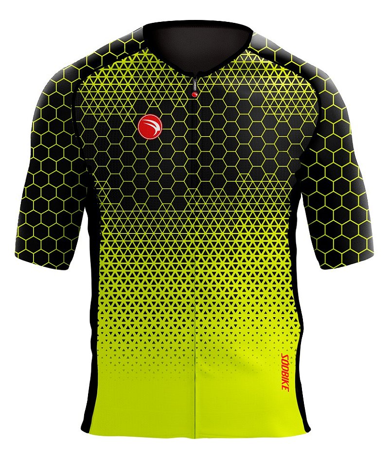 CAMISA CICLISMO UNISSEX ELITE SÓDBIKE, PROTEÇÃO SOLAR 50, ZIPER FULL