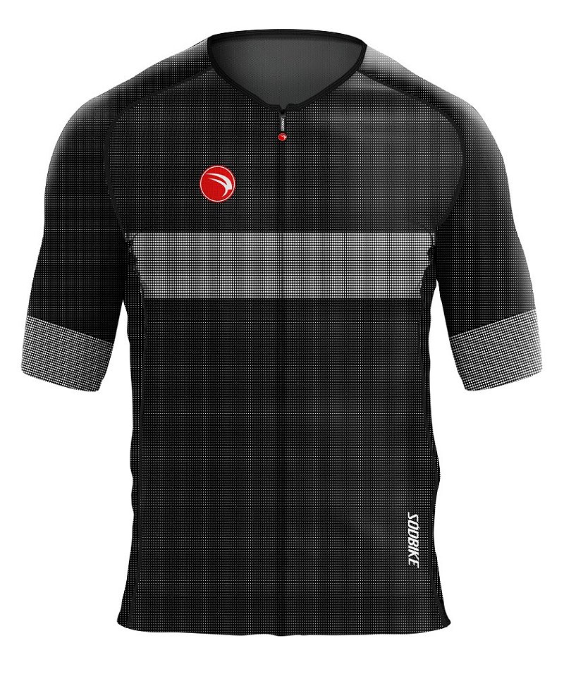 CAMISA CICLISMO UNISSEX PREMIUM SÓDBIKE, PROTEÇÃO SOLAR 50, ZIPER FULL